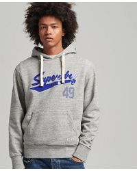 Superdry - Vintage Athletic City Script Hoodie Athletic Marl - Lyst