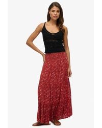 Superdry - Print Maxi Skirt - Lyst