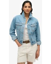 Superdry - & Co Embellished Denim Jacket - Lyst
