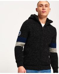 Superdry - Henley Downhill Zip Hoodie /Charcoal Twist - Lyst