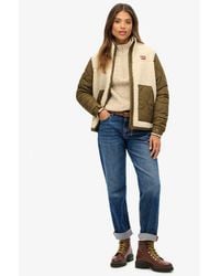 Superdry - & Co Sherpa Fleece Hybrid Jacket - Lyst