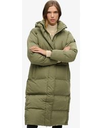 Superdry - & Co Hooded Long Puffer Coat - Lyst