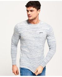 Superdry - Label Crew Jumper Mid Grindle - Lyst