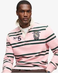 Superdry - & Co Double Emblem Stripe Rugby Top - Lyst