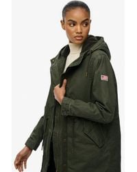 Superdry - Military Borg Fishtail Parka Coat - Lyst