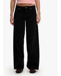 Superdry - & Co Mid Waist baggy Mini Cord Pants - Lyst
