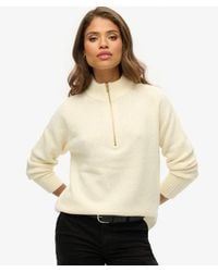 Superdry - Femme Pull Brossé À Col Zippé Taille - Lyst