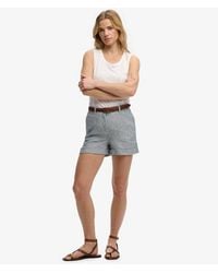 Superdry - & Co Mid Rise Linen Shorts - Lyst