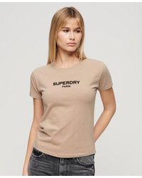 Superdry - Slimfit Sport Luxe Graphic Topje - Lyst