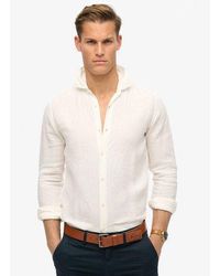Superdry - Casual Linnen Overhemd Met Lange Mouwen - Lyst