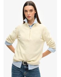 Superdry - Classic Cotton Knit Half Zip Jumper - Lyst