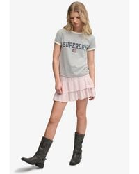 Superdry - & Co Printed Tiered Mini Skirt - Lyst