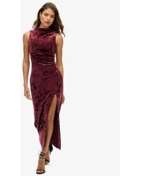 Superdry - & Co Slim Fit Velvet Maxi Dress - Lyst