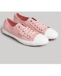 superdry black plimsolls