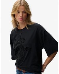 Superdry - & Co Tattoo Embellished Oversized T-shirt - Lyst