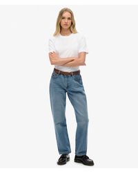 Superdry - & Co Organic Cotton Mid Rise Straight Jeans - Lyst