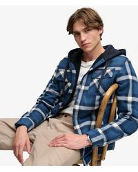 Superdry - Borg Lined Hooded Overshirt - Lyst