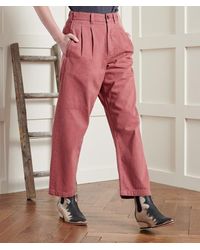Superdry - & Co Pleated Trousers - Lyst
