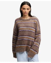 Superdry - & Co Slouchy Brushed Stripe Knit Jumper - Lyst