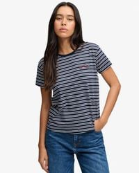 Superdry - & Co Essential Logo Striped Fitted T-shirt - Lyst