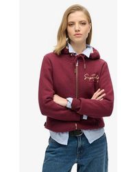 Superdry - Luxe Metallic Logo Zip Hoodie - Lyst