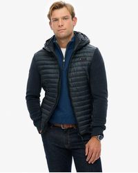 Superdry - Hooded Storm Fleece Hybrid Jacket - Lyst