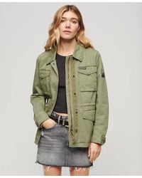 Superdry - Ladies Classic Logo Patch Military M65 Jacket - Lyst