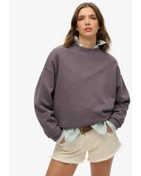 Superdry - Old School Tattoo Oversized Crew Sweatshirt - Lyst