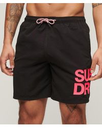 Superdry - Gerecyclede Sportswear Zwemshort Met Logo - 43 Cm - Lyst