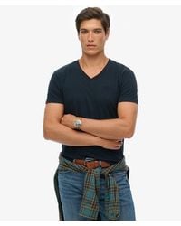 Superdry - Essential T-shirt Van Biologisch Katoen Met V-hals En Logo - Lyst