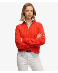 Superdry - & Co Slouchy Cable Half Zip Jumper - Lyst