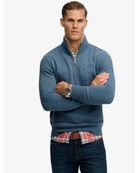 Superdry - Homme Sweat À Demi-Zip Logo Vintage Brodé Taille - Lyst