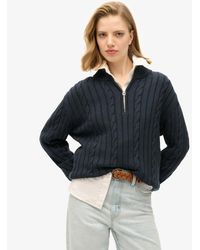 Superdry - & Co Knitted Rugby Henley Jumper - Lyst