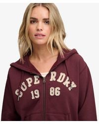 Superdry - & Co Athletic Essential Relaxed Crop Zip Hoodie - Lyst