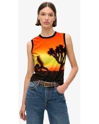Superdry - & Co Sub Print Vest Top - Lyst