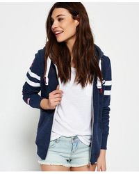 Superdry - Track & Field Zip Hoodie Eclipse/Fluro - Lyst
