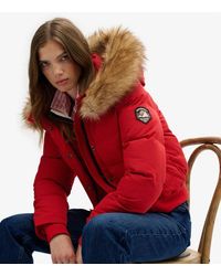 Superdry - Everest Hooded Bomber Jacket - Lyst