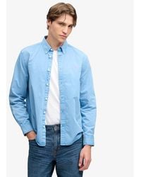 Superdry - & Co Garment Dyed Long Sleeve Shirt - Lyst