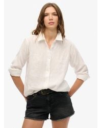 Superdry - & Co Casual Linen Boyfriend Shirt - Lyst