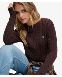 Superdry - & Co Essentials Cable Knit Jumper - Lyst