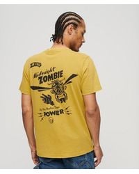 Superdry - & Co Classic Graphic Print Blackout Rock T-shirt - Lyst