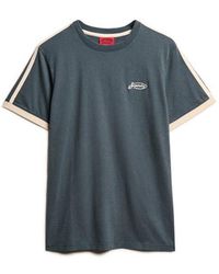 Superdry - & Co Essential Logo Retro Striped Crew Neck T-shirt - Lyst