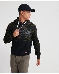 superdry vintage logo camo hoodie