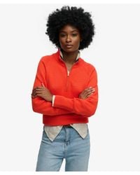 Superdry - & Co Classic Cotton Knit Half Zip Jumper - Lyst