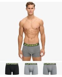 Superdry - Classic Logo Print Cotton Boxer Triple Pack - Lyst