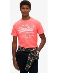Superdry - & Co Vintage Logo Neon Relaxed T-shirt - Lyst
