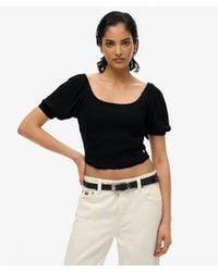 Superdry - & Co Smocked Woven Top - Lyst