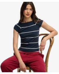 Superdry - Athletic Off Shoulder Pattern Top - Lyst