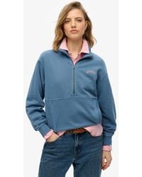 Superdry - & Co Essential Logo Half Zip Sweatshirt - Lyst