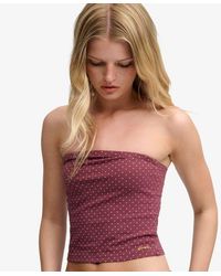 Superdry - Athletic Essentials Bandeau Top Slanke Pasvorm - Lyst